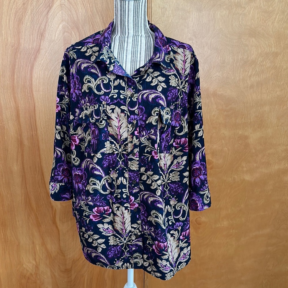 WOMANS CROFT & BARROW BLOUSE SIZE 3X